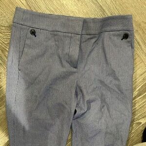 Marisa Blue Checkered Pants loft gingham 6